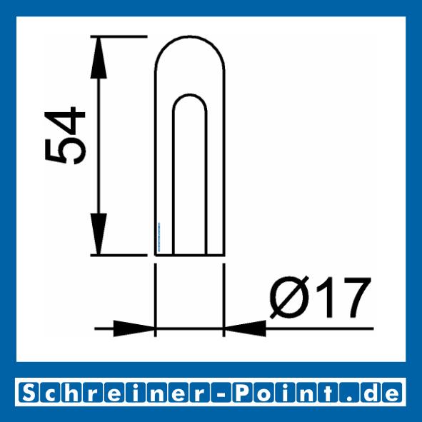 Hoppe Kunststoff-Zierhülse Metallfinish Messing matt verchromt F98, (Satz 4 Stück) 8201030